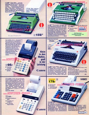 Schreibmaschinen, Tischrechner und Taschenrechner - Otto-Katalog 1982 (2).jpg